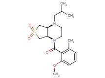 (4aR*,7aS*)-1-isobutyl-4-(2-methoxy-6-methylbenzoyl)octahydrothieno[3,4-b]pyrazine 6,6-dioxide