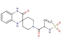N-[1-methyl-2-oxo-2-(3'-oxo-3',4'-dihydro-1H,1'H-spiro[piperidine-4,2'-quinoxalin]-1-yl)ethyl]methanesulfonamide