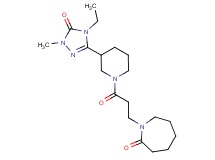 1-{3-[3-(4-ethyl-1-methyl-5-oxo-4,5-dihydro-1H-1,2,4-triazol-3-yl)piperidin-1-yl]-3-oxopropyl}azepan-2-one