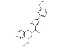 N-(2-methoxyethyl)-3-(3-methoxyphenyl)-N-(4-pyridinylmethyl)-1H-pyrazole-5-carboxamide