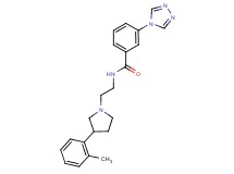N-{2-[3-(2-methylphenyl)-1-pyrrolidinyl]ethyl}-3-(4H-1,2,4-triazol-4-yl)benzamide