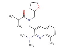 N-{[2-(dimethylamino)-8-methyl-3-quinolinyl]methyl}-2-methyl-N-(tetrahydro-2-furanylmethyl)propanamide