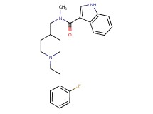 N-({1-[2-(2-fluorophenyl)ethyl]-4-piperidinyl}methyl)-N-methyl-1H-indole-3-carboxamide