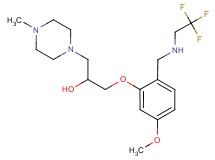1-(5-methoxy-2-{[(2,2,2-trifluoroethyl)amino]methyl}phenoxy)-3-(4-methyl-1-piperazinyl)-2-propanol
