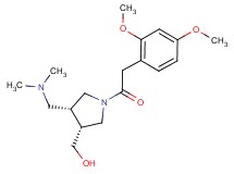 {(3R*,4R*)-1-[(2,4-dimethoxyphenyl)acetyl]-4-[(dimethylamino)methyl]pyrrolidin-3-yl}methanol