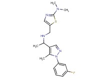 5-[({1-[1-(3-fluorophenyl)-5-methyl-1H-pyrazol-4-yl]ethyl}amino)methyl]-N,N-dimethyl-1,3-thiazol-2-amine