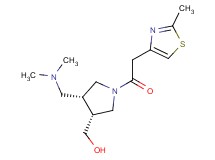 {(3R*,4R*)-4-[(dimethylamino)methyl]-1-[(2-methyl-1,3-thiazol-4-yl)acetyl]pyrrolidin-3-yl}methanol
