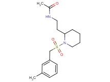N-(2-{1-[(3-methylbenzyl)sulfonyl]-2-piperidinyl}ethyl)acetamide