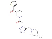 [1-({5-[(4-methyl-1-piperidinyl)methyl]-1H-tetrazol-1-yl}acetyl)-3-piperidinyl](2-thienyl)methanone