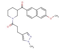 (6-methoxy-2-naphthyl){1-[3-(1-methyl-1H-pyrazol-4-yl)propanoyl]-3-piperidinyl}methanone