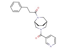 (1S*,5R*)-6-(3-phenylpropanoyl)-3-(3-pyridinylcarbonyl)-3,6-diazabicyclo[3.2.2]nonane