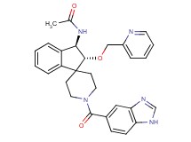 N-[(2R*,3R*)-1'-(1H-benzimidazol-5-ylcarbonyl)-2-(2-pyridinylmethoxy)-2,3-dihydrospiro[indene-1,4'-piperidin]-3-yl]acetamide