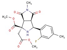 methyl (1R*,3S*,3aR*,6aS*)-3-(2-fluoro-4-methylphenyl)-1-(2-methoxy-2-oxoethyl)-5-methyl-4,6-dioxooctahydropyrrolo[3,4-c]pyrrole-1-carboxylate