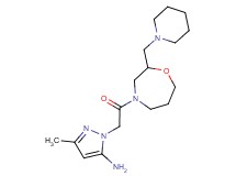 3-methyl-1-{2-oxo-2-[2-(piperidin-1-ylmethyl)-1,4-oxazepan-4-yl]ethyl}-1H-pyrazol-5-amine