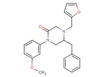 5-benzyl-4-(2-furylmethyl)-1-(3-methoxyphenyl)-2-piperazinone