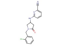 6-{[1-(2-chlorobenzyl)-5-oxopyrrolidin-3-yl]amino}pyridine-2-carbonitrile