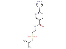 N-[2-(isobutylsulfonyl)ethyl]-6-(4H-1,2,4-triazol-4-yl)nicotinamide