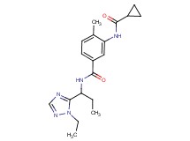 3-[(cyclopropylcarbonyl)amino]-N-[1-(1-ethyl-1H-1,2,4-triazol-5-yl)propyl]-4-methylbenzamide