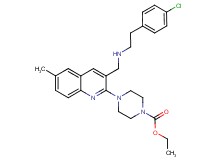 ethyl 4-[3-({[2-(4-chlorophenyl)ethyl]amino}methyl)-6-methyl-2-quinolinyl]-1-piperazinecarboxylate