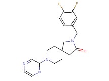 2-(3,4-difluorobenzyl)-8-(2-pyrazinyl)-2,8-diazaspiro[4.5]decan-3-one