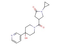 1-cyclopropyl-4-{[4-hydroxy-4-(3-pyridinyl)-1-piperidinyl]carbonyl}-2-pyrrolidinone