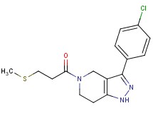 3-(4-chlorophenyl)-5-[3-(methylthio)propanoyl]-4,5,6,7-tetrahydro-1H-pyrazolo[4,3-c]pyridine