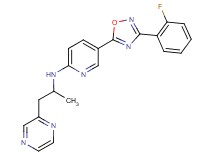 5-[3-(2-fluorophenyl)-1,2,4-oxadiazol-5-yl]-N-[1-methyl-2-(2-pyrazinyl)ethyl]-2-pyridinamine