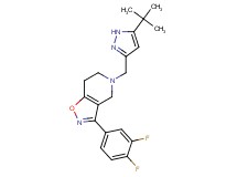 5-[(5-tert-butyl-1H-pyrazol-3-yl)methyl]-3-(3,4-difluorophenyl)-4,5,6,7-tetrahydroisoxazolo[4,5-c]pyridine