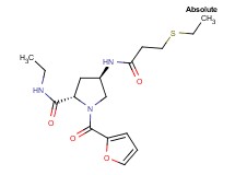 (4R)-N-ethyl-4-{[3-(ethylthio)propanoyl]amino}-1-(2-furoyl)-L-prolinamide