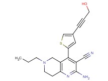2-amino-4-[4-(3-hydroxyprop-1-yn-1-yl)-2-thienyl]-6-propyl-5,6,7,8-tetrahydro-1,6-naphthyridine-3-carbonitrile