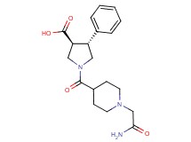 (3S*,4R*)-1-{[1-(2-amino-2-oxoethyl)-4-piperidinyl]carbonyl}-4-phenyl-3-pyrrolidinecarboxylic acid