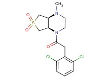 (4aS*,7aR*)-1-[(2,6-dichlorophenyl)acetyl]-4-methyloctahydrothieno[3,4-b]pyrazine 6,6-dioxide