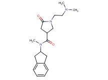 N-(2,3-dihydro-1H-inden-2-yl)-1-[2-(dimethylamino)ethyl]-N-methyl-5-oxo-3-pyrrolidinecarboxamide