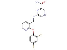 6-({[2-(2,4-difluorophenoxy)pyridin-3-yl]methyl}amino)pyrazine-2-carboxamide