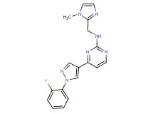 4-[1-(2-fluorophenyl)-1H-pyrazol-4-yl]-N-[(1-methyl-1H-imidazol-2-yl)methyl]-2-pyrimidinamine trifluoroacetate