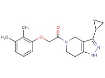 3-cyclopropyl-5-[(2,3-dimethylphenoxy)acetyl]-4,5,6,7-tetrahydro-1H-pyrazolo[4,3-c]pyridine trifluoroacetate