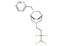 (1S*,5R*)-6-(2-pyridinylmethyl)-3-(3,3,4,4-tetrafluorobutyl)-3,6-diazabicyclo[3.2.2]nonane
