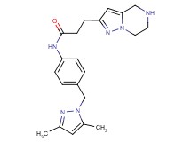 N-{4-[(3,5-dimethyl-1H-pyrazol-1-yl)methyl]phenyl}-3-(4,5,6,7-tetrahydropyrazolo[1,5-a]pyrazin-2-yl)propanamide hydrochloride