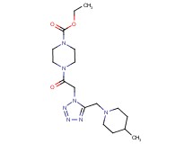 ethyl 4-({5-[(4-methyl-1-piperidinyl)methyl]-1H-tetrazol-1-yl}acetyl)-1-piperazinecarboxylate