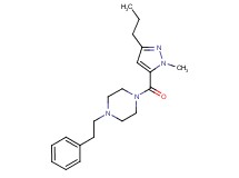 1-[(1-methyl-3-propyl-1H-pyrazol-5-yl)carbonyl]-4-(2-phenylethyl)piperazine