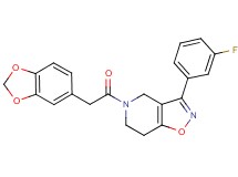 5-(1,3-benzodioxol-5-ylacetyl)-3-(3-fluorophenyl)-4,5,6,7-tetrahydroisoxazolo[4,5-c]pyridine