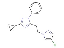 5-[2-(4-chloro-1H-pyrazol-1-yl)ethyl]-3-cyclopropyl-1-phenyl-1H-1,2,4-triazole