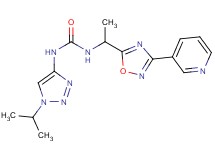 N-(1-isopropyl-1H-1,2,3-triazol-4-yl)-N'-[1-(3-pyridin-3-yl-1,2,4-oxadiazol-5-yl)ethyl]urea