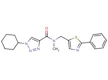 1-cyclohexyl-N-methyl-N-[(2-phenyl-1,3-thiazol-5-yl)methyl]-1H-1,2,3-triazole-4-carboxamide