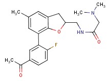 N~1~-{[7-(5-acetyl-2-fluorophenyl)-5-methyl-2,3-dihydro-1-benzofuran-2-yl]methyl}-N~2~,N~2~-dimethylglycinamide