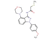 N-[1-(4-methoxyphenyl)-4-morpholin-4-yl-1H-indazol-3-yl]-2-(methylthio)acetamide