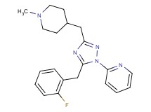2-{5-(2-fluorobenzyl)-3-[(1-methylpiperidin-4-yl)methyl]-1H-1,2,4-triazol-1-yl}pyridine