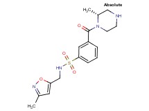 N-[(3-methylisoxazol-5-yl)methyl]-3-{[(2R)-2-methylpiperazin-1-yl]carbonyl}benzenesulfonamide