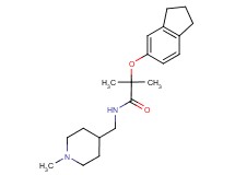 2-(2,3-dihydro-1H-inden-5-yloxy)-2-methyl-N-[(1-methylpiperidin-4-yl)methyl]propanamide
