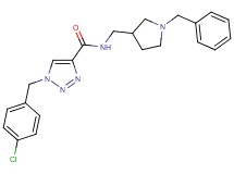 N-[(1-benzyl-3-pyrrolidinyl)methyl]-1-(4-chlorobenzyl)-1H-1,2,3-triazole-4-carboxamide
